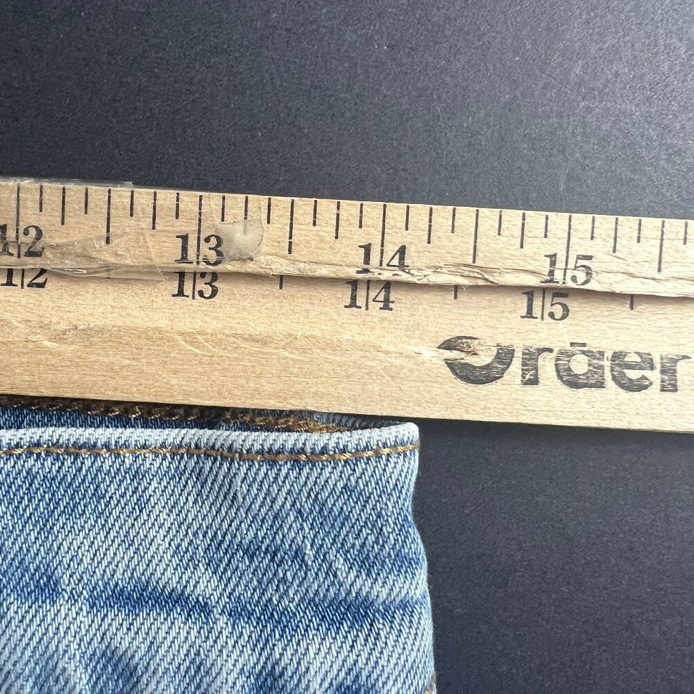 Silver Jeans Women's 28x27 Frisco Straight Ankle Blue Distressed Denim Tag 27x28 - Picture 16 of 16